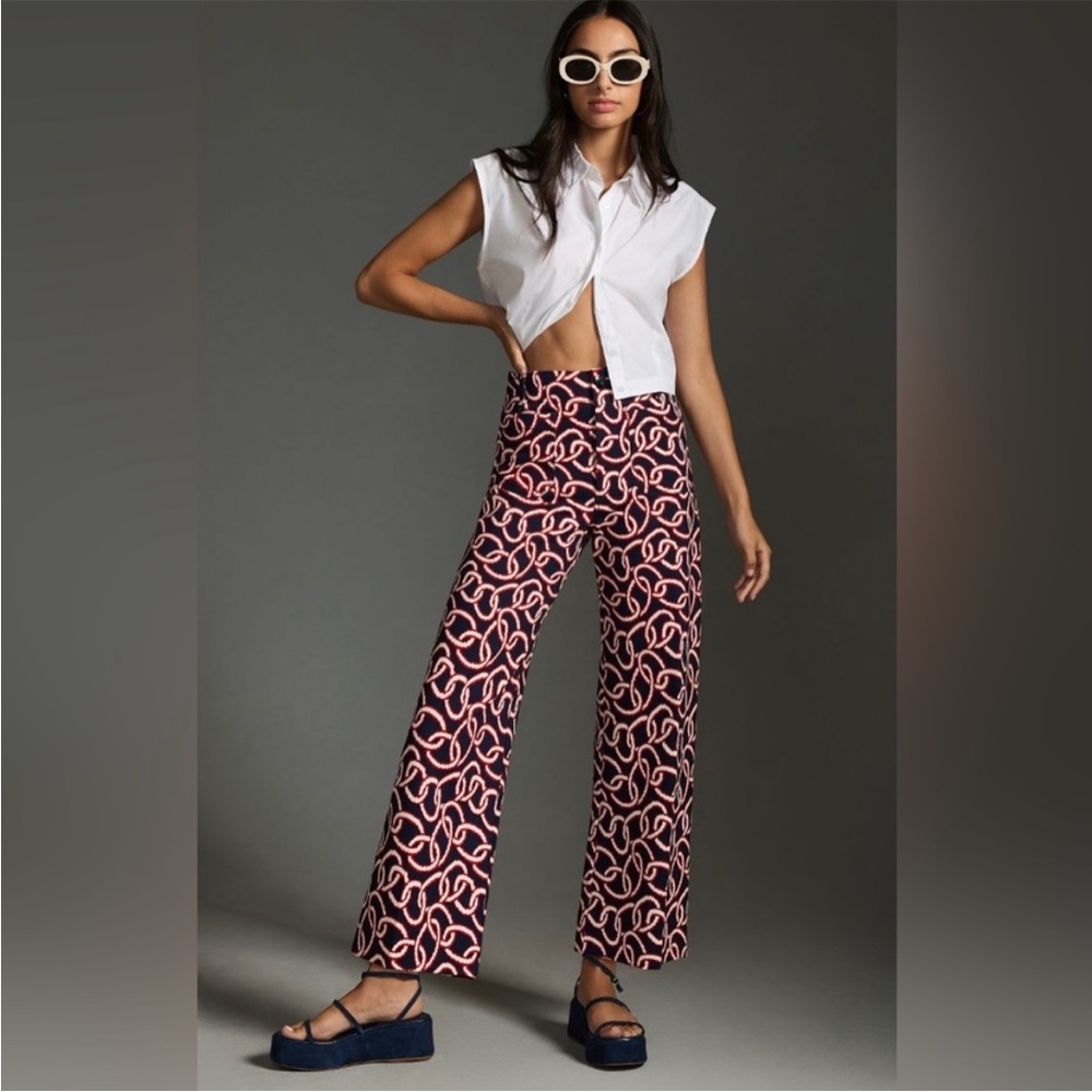 The Colette Cropped Wide-leg Ponte Pants by Maeve